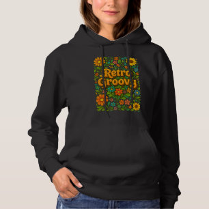 Colourful Retro Floral Hippie Vibes Hoodie
