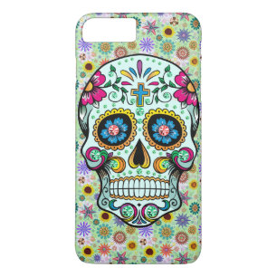 Colourful Retro Floral Sugar Skull iPhone 8 Plus/7 Plus Case