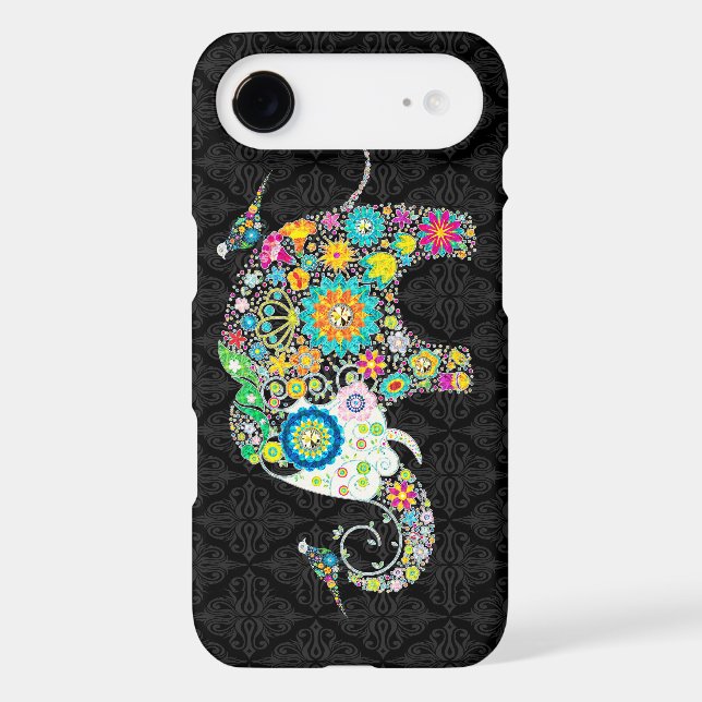 Colourful Retro Flower Elephant & Birds Case-Mate iPhone Case (Back)