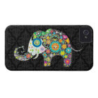 Colourful Retro Flower Elephant Design