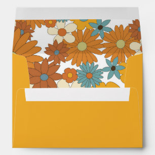 Colourful Retro Flower Pattern Envelope