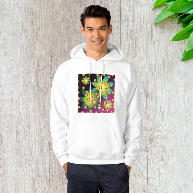 Colourful Retro Flowers Hoodie (Creator Uploaded)