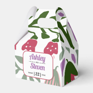 Colourful retro folklore flowers floral wedding favour box