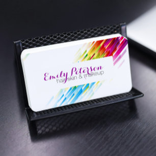 Colourful Retro Geometric Pattern Business Card
