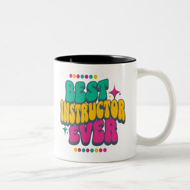 Colourful Retro Groovy Appreciation Mug (Right)