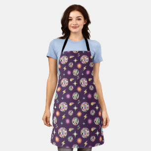 Colourful Retro Groovy Disco Pattern Apron