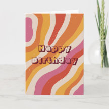 Colourful retro, Happy Birthday
