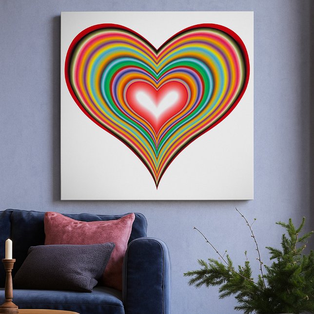 Colourful Retro Heart Poster (Creator Uploaded)
