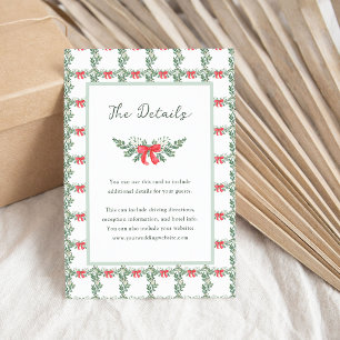 Colourful Retro Holiday Wedding   Guest Details Enclosure Card