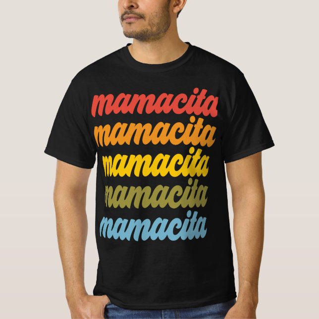 Colourful Retro Mamacita Design T-Shirt (Front)