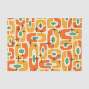 Colourful Retro Mid Century Modern Abstract Patter Tissue Paper