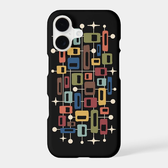 Colourful Retro Mid Century Modern Atomic Abstract (Back)