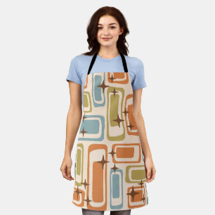 Colourful Retro Mid Century Modern Atomic Abstract Apron