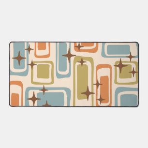 Colourful Retro Mid Century Modern Atomic Abstract Desk Mat