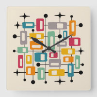 Colourful Retro Mid Century Modern Atomic Abstract