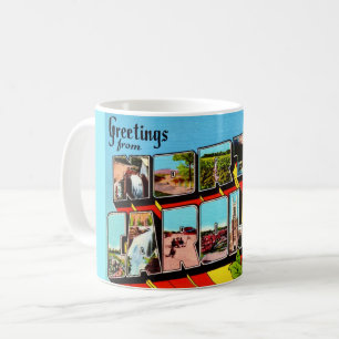 Colourful Retro North Carolina Coffee Mug