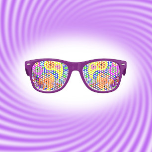 Colourful Retro Paisley Floral Kids Sunglasses