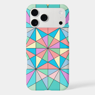 Colourful retro Pastel Mosaic Triangle Star Patter