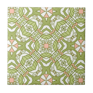 Colourful retro pattern background 2 ceramic tile