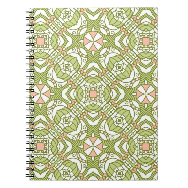 Colourful retro pattern background 2 notebook (Front)