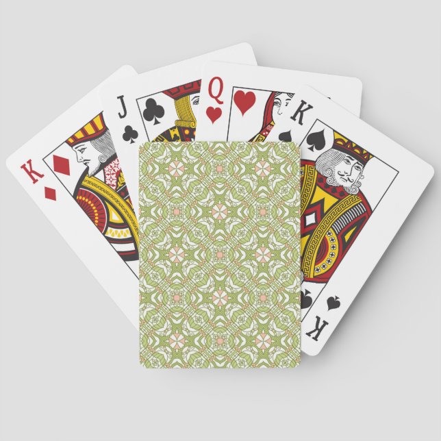 Colourful retro pattern background 2 playing cards (Back)