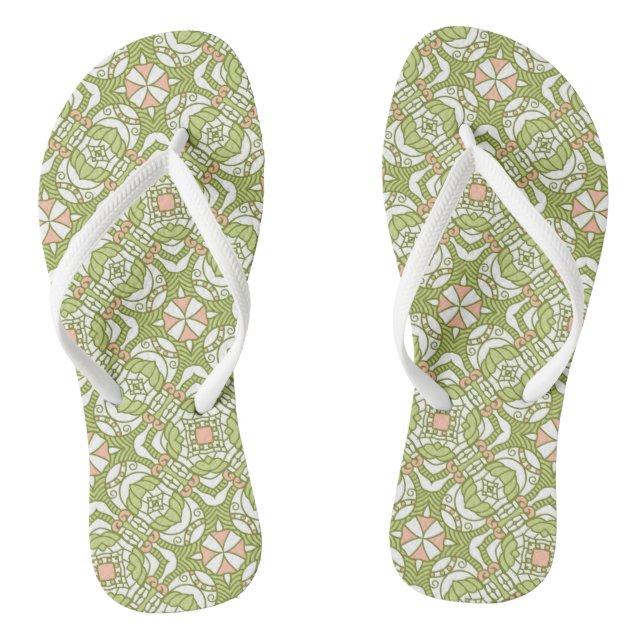 Colourful retro pattern background 2 thongs (Footbed)