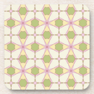 Colourful retro pattern background 3 coaster
