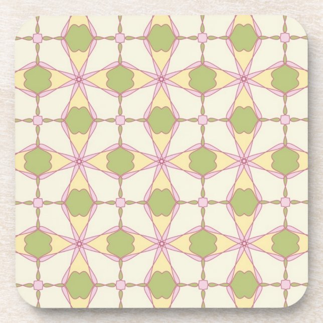 Colourful retro pattern background 3 coaster (Front)