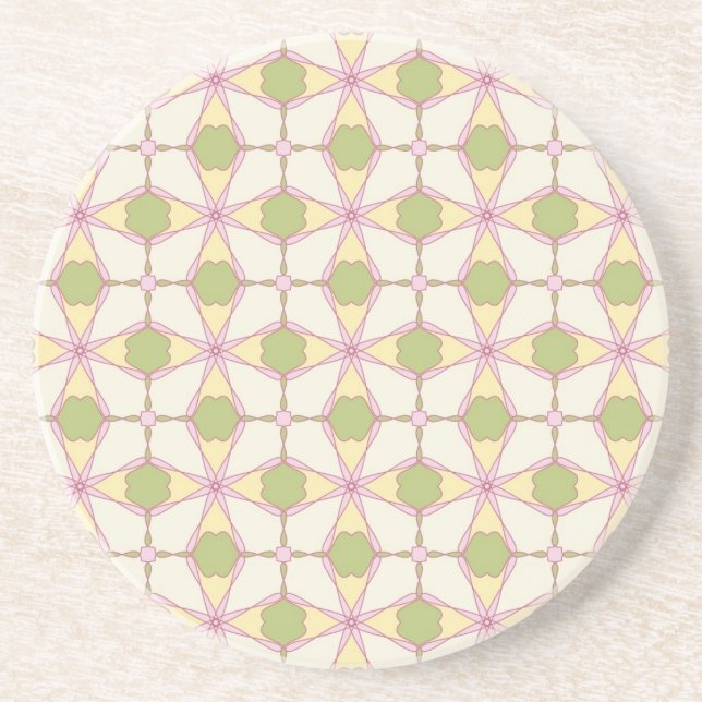 Colourful retro pattern background 3 coaster (Front)