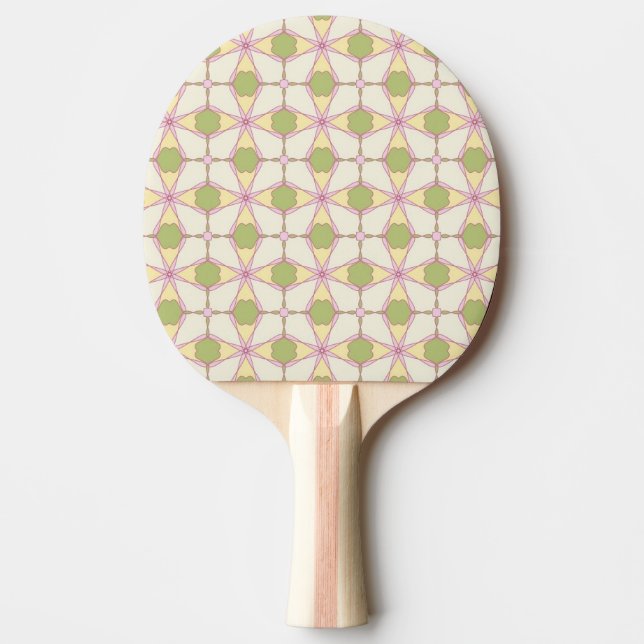 Colourful retro pattern background 3 ping pong paddle (Front)