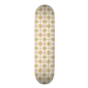 Colourful retro pattern background 3 skateboard