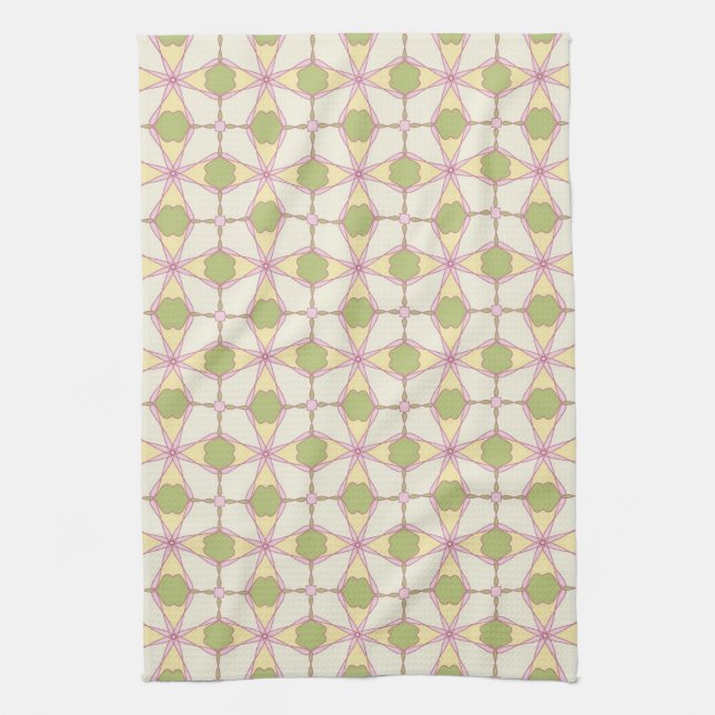 Colourful retro pattern background 3 tea towel (Vertical)