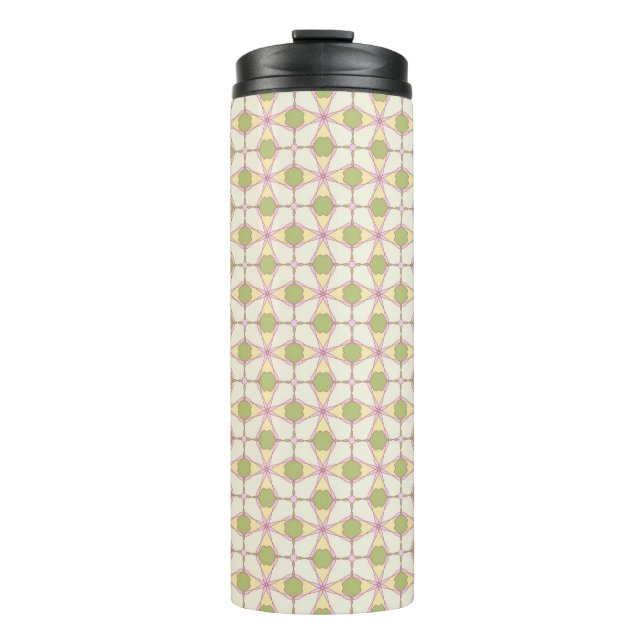 Colourful retro pattern background 3 thermal tumbler (Front)