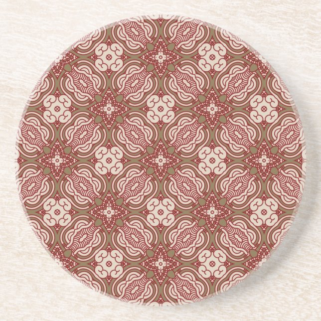 Colourful retro pattern background 4 coaster (Front)