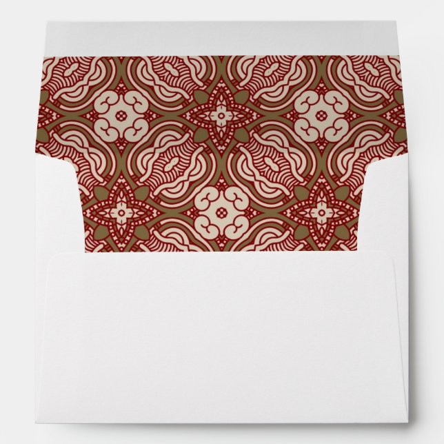 Colourful retro pattern background 4 envelopes (Back (Bottom))