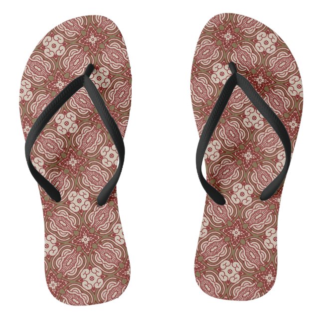Colourful retro pattern background 4 thongs (Footbed)