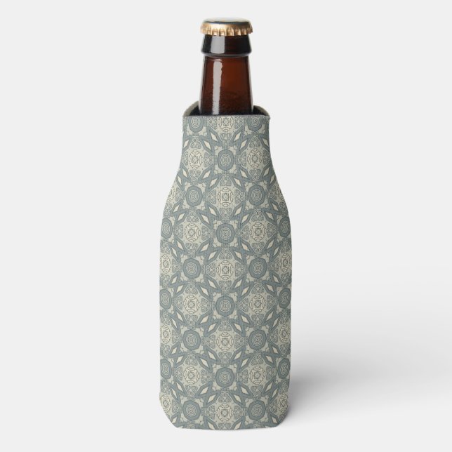 Colourful retro pattern background 5 bottle cooler (Bottle Front)