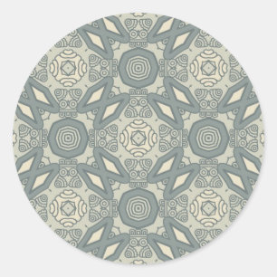 Colourful retro pattern background 5 classic round sticker