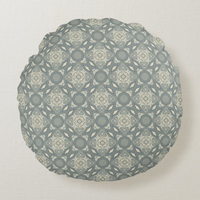 Colourful retro pattern background 5 round cushion (Front)