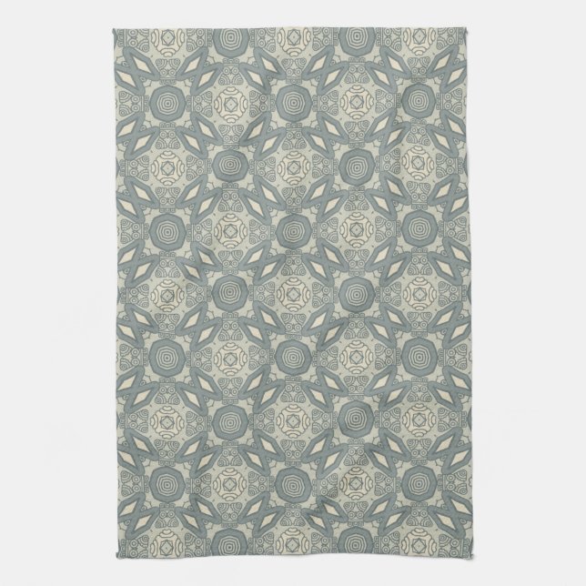 Colourful retro pattern background 5 tea towel (Vertical)
