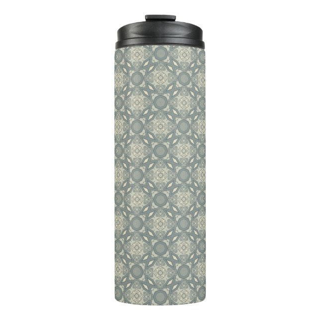 Colourful retro pattern background 5 thermal tumbler (Front)