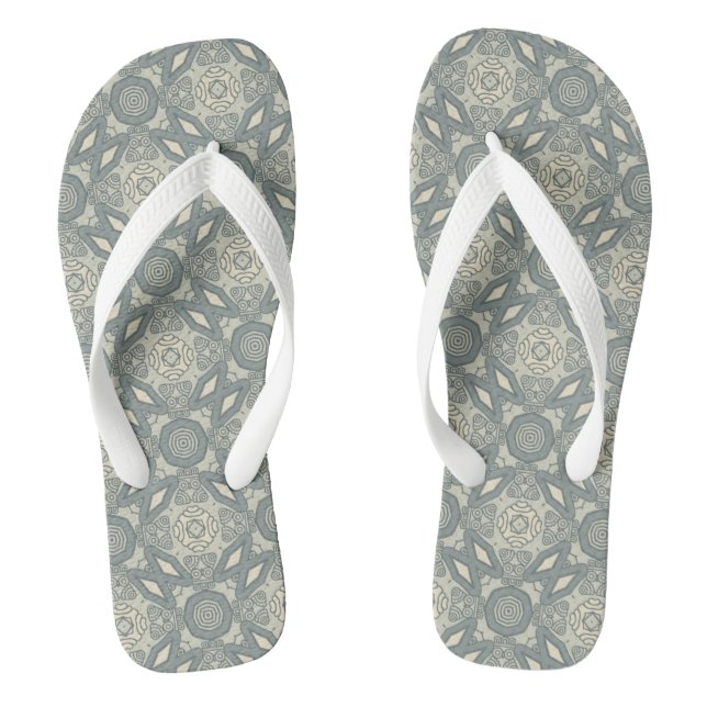 Colourful retro pattern background 5 thongs (Footbed)