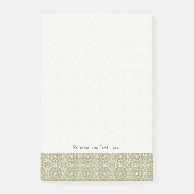 Colourful retro pattern background 6 post-it notes (Front)