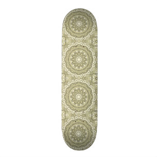 Colourful retro pattern background 6 skateboard