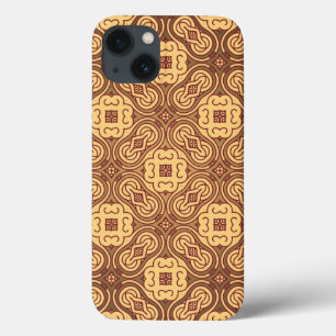 Colourful retro pattern background iPhone 13 case