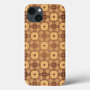 Colourful retro pattern background iPhone 13 case