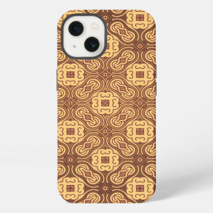 Colourful retro pattern background iPhone case