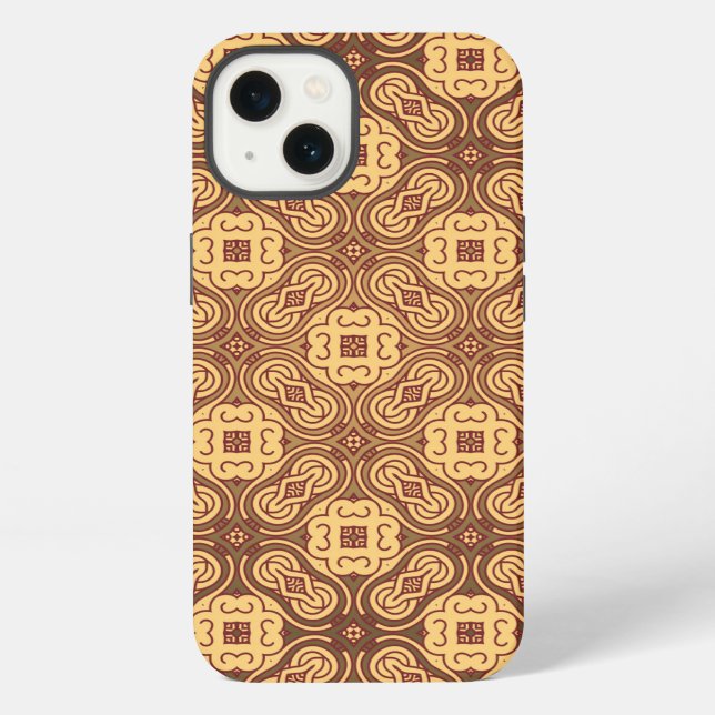 Colourful retro pattern background iPhone case (Back)