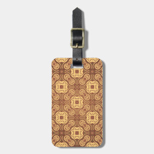 Colourful retro pattern background luggage tag