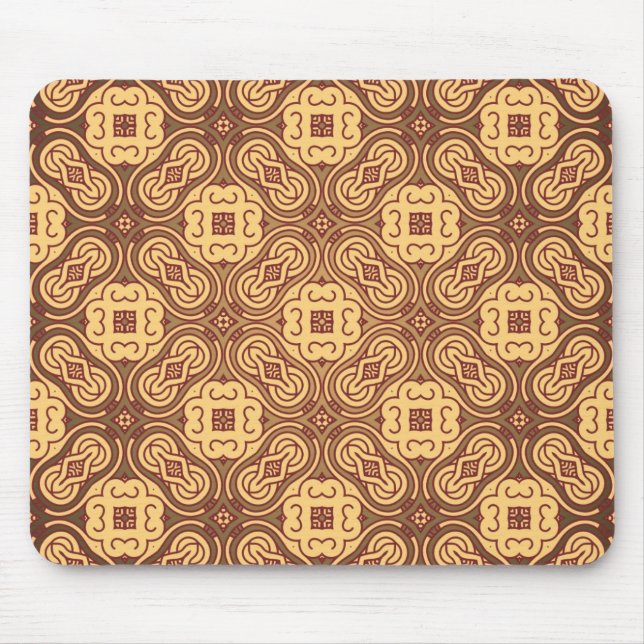 Colourful retro pattern background mouse pad (Front)